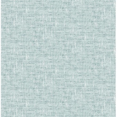 Nuwallpaper NuWallpaper NU2919 Aqua Poplin Texture Peel & Stick Wallpaper NU2919
